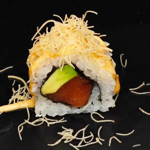 Salmón y tempura (4u)